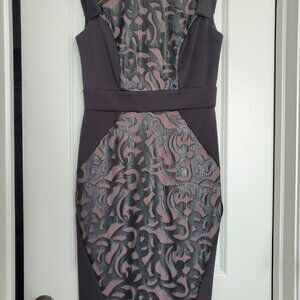 R&M Richards Leather Cutout Hourglass Dress sz6